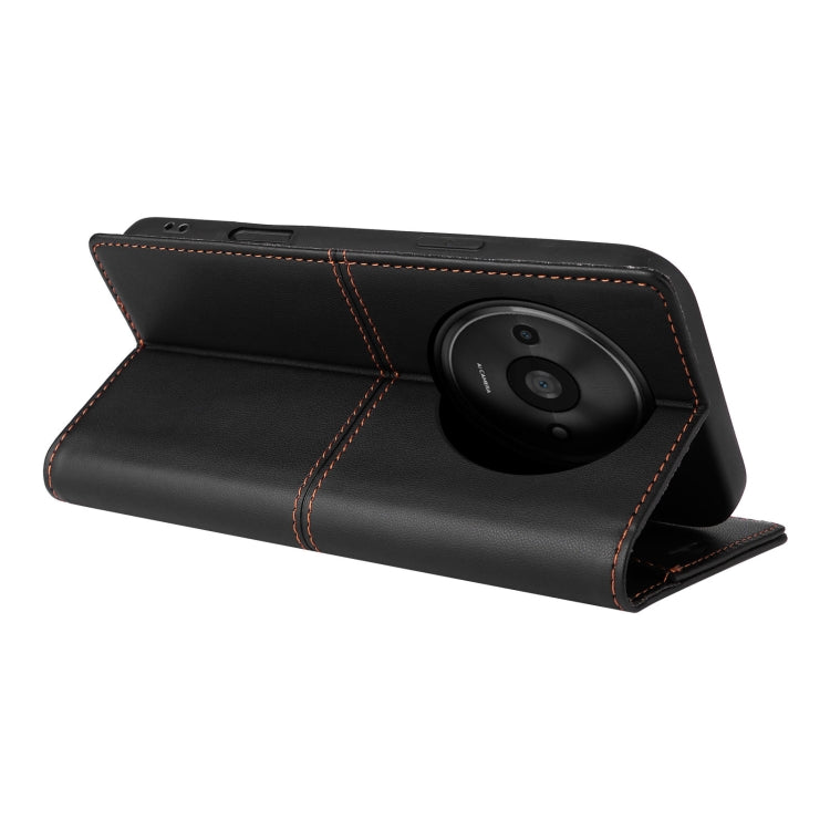 For Redmi A3 4G GQUTROBE G01 RFID Anti-theft Leather Phone Case(Black)