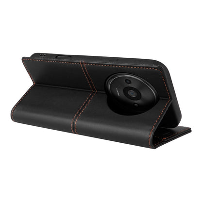 For Redmi A3 4G GQUTROBE G01 RFID Anti-theft Leather Phone Case(Black)