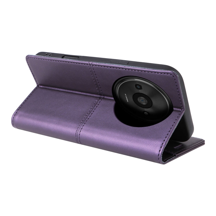 For Redmi A3 4G GQUTROBE G01 RFID Anti-theft Leather Phone Case(Purple)