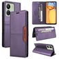 For Redmi 13C GQUTROBE G01 RFID Anti-theft Leather Phone Case(Purple)