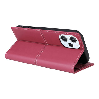 For Redmi 12 4G GQUTROBE G01 RFID Anti-theft Leather Phone Case(Red)