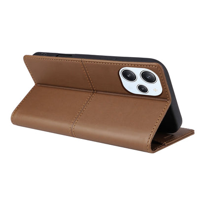For Redmi 12 4G GQUTROBE G01 RFID Anti-theft Leather Phone Case(Brown)