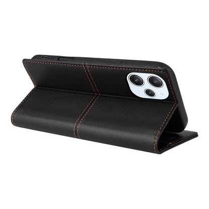 For Redmi 12 4G GQUTROBE G01 RFID Anti-theft Leather Phone Case(Black)