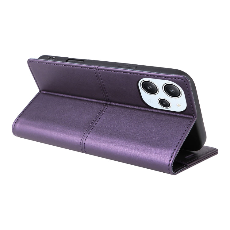 For Redmi 12 4G GQUTROBE G01 RFID Anti-theft Leather Phone Case(Purple)