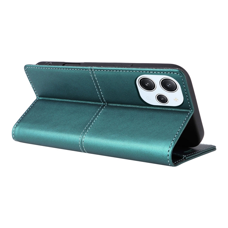 For Redmi 12 4G GQUTROBE G01 RFID Anti-theft Leather Phone Case(Green)