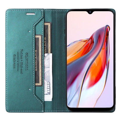 For Redmi 12C GQUTROBE G01 RFID Anti-theft Leather Phone Case(Green)