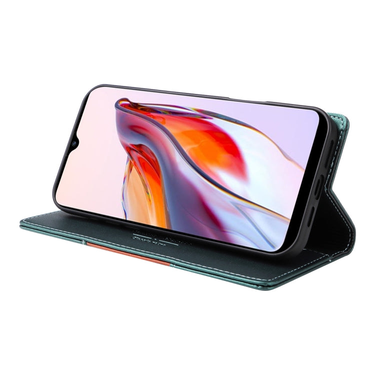 For Redmi 12C GQUTROBE G01 RFID Anti-theft Leather Phone Case(Green)