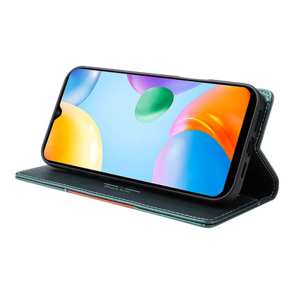 For Redmi 10C GQUTROBE G01 RFID Anti-theft Leather Phone Case(Green)