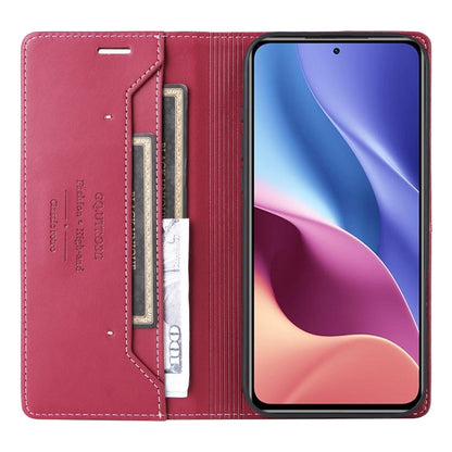 For Redmi K40 GQUTROBE G01 RFID Anti-theft Leather Phone Case(Red)