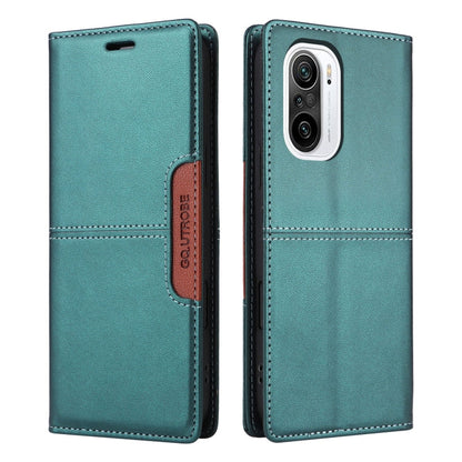 For Redmi K40 GQUTROBE G01 RFID Anti-theft Leather Phone Case(Green)