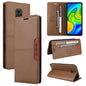 For Redmi Note 9S GQUTROBE G01 RFID Anti-theft Leather Phone Case(Brown)