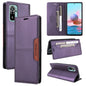 For Redmi Note 10 4G GQUTROBE G01 RFID Anti-theft Leather Phone Case(Purple)