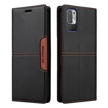 For Redmi Note 10 5G GQUTROBE G01 RFID Anti-theft Leather Phone Case(Black)