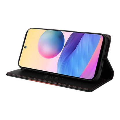 For Redmi Note 10 5G GQUTROBE G01 RFID Anti-theft Leather Phone Case(Black)