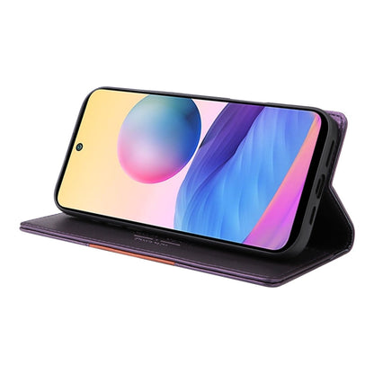 For Redmi Note 10 5G GQUTROBE G01 RFID Anti-theft Leather Phone Case(Purple)