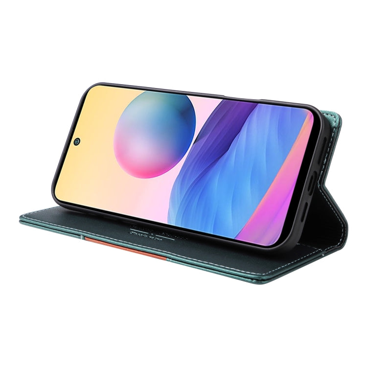 For Redmi Note 10 5G GQUTROBE G01 RFID Anti-theft Leather Phone Case(Green)