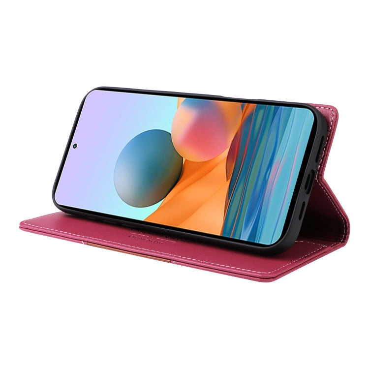 For Redmi Note 10 Pro 4G GQUTROBE G01 RFID Anti-theft Leather Phone Case(Red)