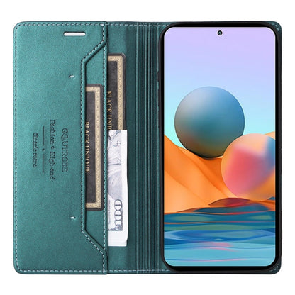 For Redmi Note 10 Pro 4G GQUTROBE G01 RFID Anti-theft Leather Phone Case(Green)
