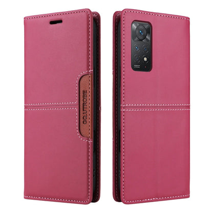 For Redmi Note 11 Pro Global GQUTROBE G01 RFID Anti-theft Leather Phone Case(Red)