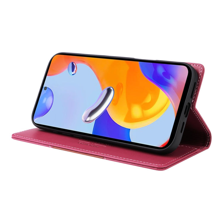 For Redmi Note 11 Pro Global GQUTROBE G01 RFID Anti-theft Leather Phone Case(Red)