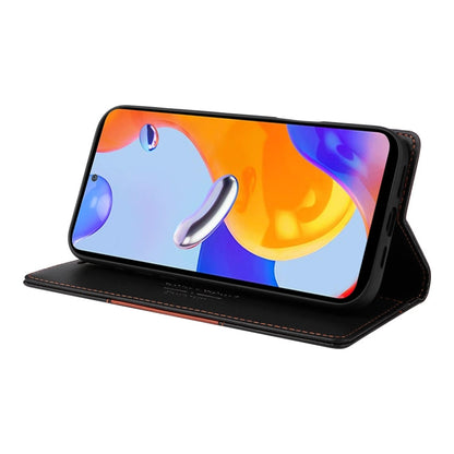 For Redmi Note 11 Pro Global GQUTROBE G01 RFID Anti-theft Leather Phone Case(Black)