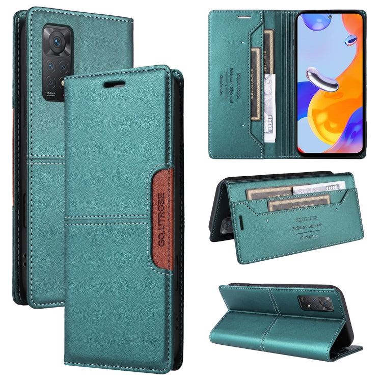 For Redmi Note 11 Pro Global GQUTROBE G01 RFID Anti-theft Leather Phone Case(Green)