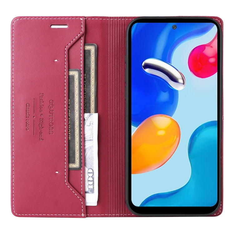 For Redmi Note 11S / 12S GQUTROBE G01 RFID Anti-theft Leather Phone Case(Red)