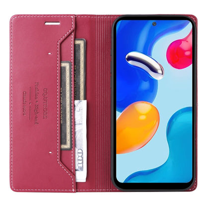 For Redmi Note 11S / 12S GQUTROBE G01 RFID Anti-theft Leather Phone Case(Red)