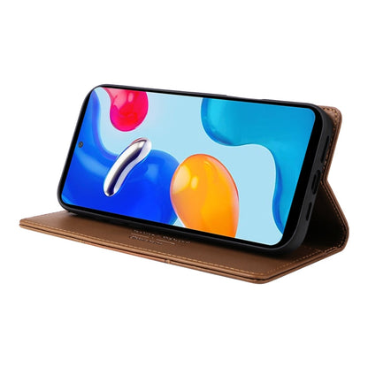 For Redmi Note 11S / 12S GQUTROBE G01 RFID Anti-theft Leather Phone Case(Brown)