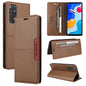 For Redmi Note 11S / 12S GQUTROBE G01 RFID Anti-theft Leather Phone Case(Brown)