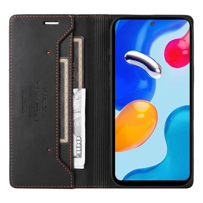 For Redmi Note 11S / 12S GQUTROBE G01 RFID Anti-theft Leather Phone Case(Black)