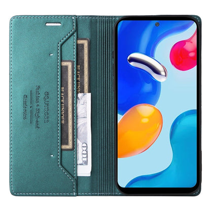 For Redmi Note 11S / 12S GQUTROBE G01 RFID Anti-theft Leather Phone Case(Green)