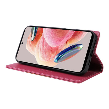 For Redmi Note 12 4G GQUTROBE G01 RFID Anti-theft Leather Phone Case(Red)