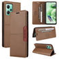 For Redmi Note 12 5G GQUTROBE G01 RFID Anti-theft Leather Phone Case(Brown)