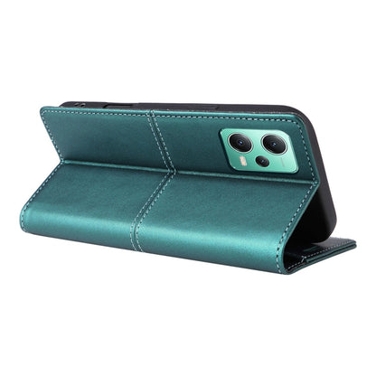 For Redmi Note 12 5G GQUTROBE G01 RFID Anti-theft Leather Phone Case(Green)