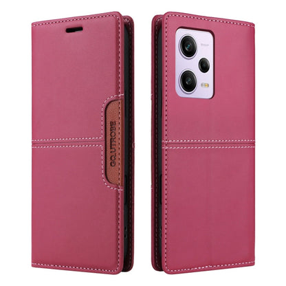 For Redmi Note 12 Pro 5G GQUTROBE G01 RFID Anti-theft Leather Phone Case(Red)