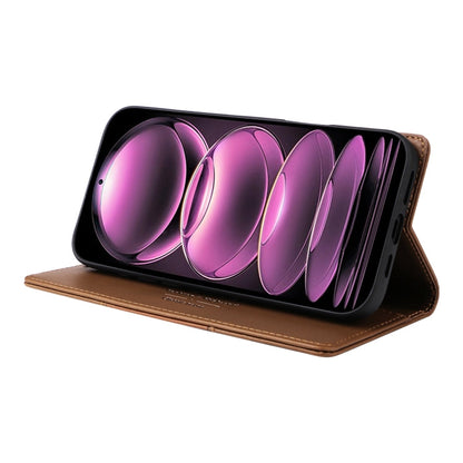 For Redmi Note 12 Pro 5G GQUTROBE G01 RFID Anti-theft Leather Phone Case(Brown)