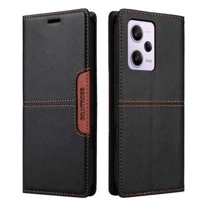 For Redmi Note 12 Pro 5G GQUTROBE G01 RFID Anti-theft Leather Phone Case(Black)