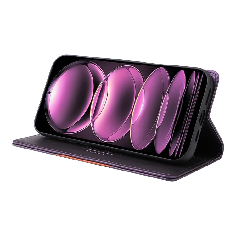 For Redmi Note 12 Pro 5G GQUTROBE G01 RFID Anti-theft Leather Phone Case(Purple)