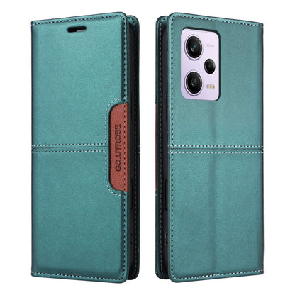 For Redmi Note 12 Pro 5G GQUTROBE G01 RFID Anti-theft Leather Phone Case(Green)