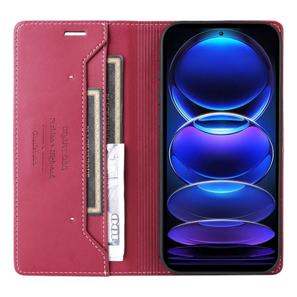 For Redmi Note 12 Pro+ GQUTROBE G01 RFID Anti-theft Leather Phone Case(Red)
