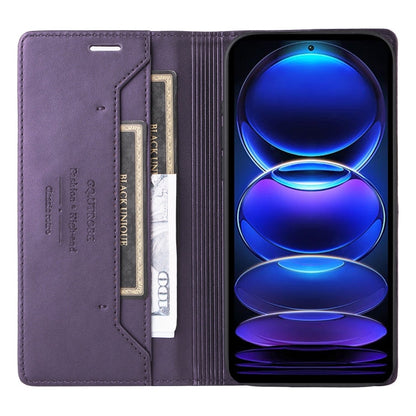 For Redmi Note 12 Pro+ GQUTROBE G01 RFID Anti-theft Leather Phone Case(Purple)