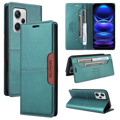 For Redmi Note 12 Pro+ GQUTROBE G01 RFID Anti-theft Leather Phone Case(Green)