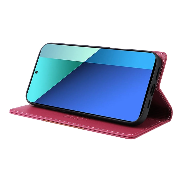 For Redmi Note 13 4G GQUTROBE G01 RFID Anti-theft Leather Phone Case(Red)