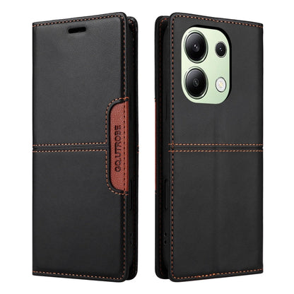 For Redmi Note 13 4G GQUTROBE G01 RFID Anti-theft Leather Phone Case(Black)