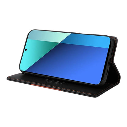 For Redmi Note 13 4G GQUTROBE G01 RFID Anti-theft Leather Phone Case(Black)