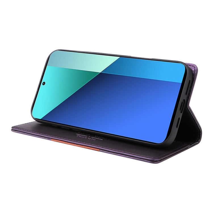 For Redmi Note 13 4G GQUTROBE G01 RFID Anti-theft Leather Phone Case(Purple)