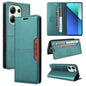 For Redmi Note 13 4G GQUTROBE G01 RFID Anti-theft Leather Phone Case(Green)