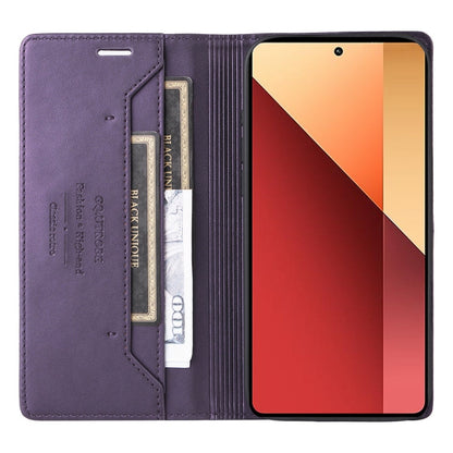 For Redmi Note 13 Pro 4G GQUTROBE G01 RFID Anti-theft Leather Phone Case(Purple)