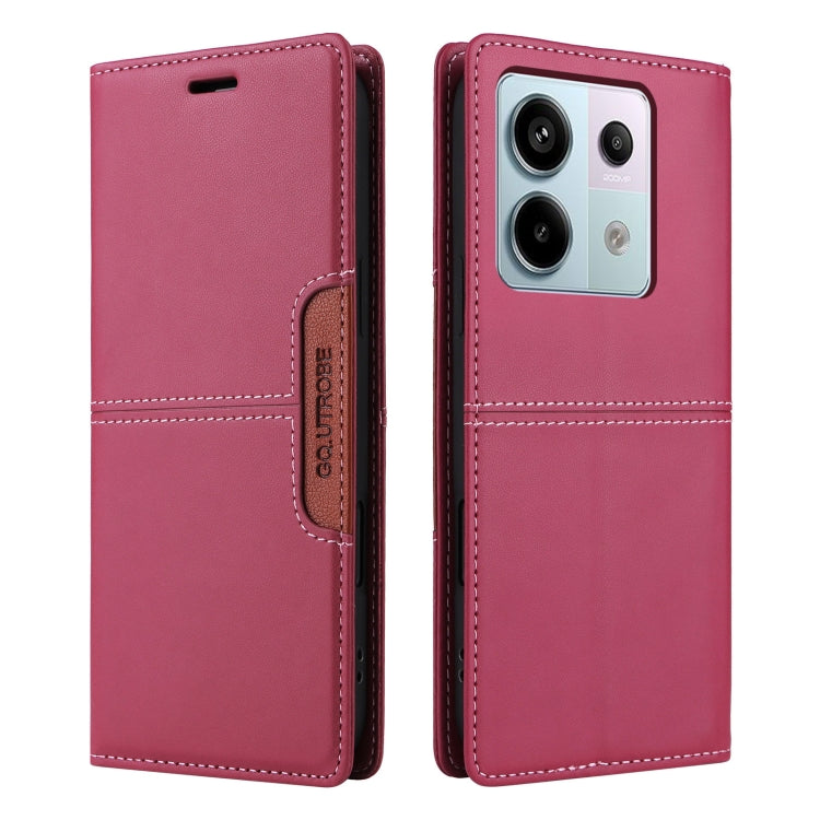 For Redmi Note 13 Pro 5G GQUTROBE G01 RFID Anti-theft Leather Phone Case(Red)